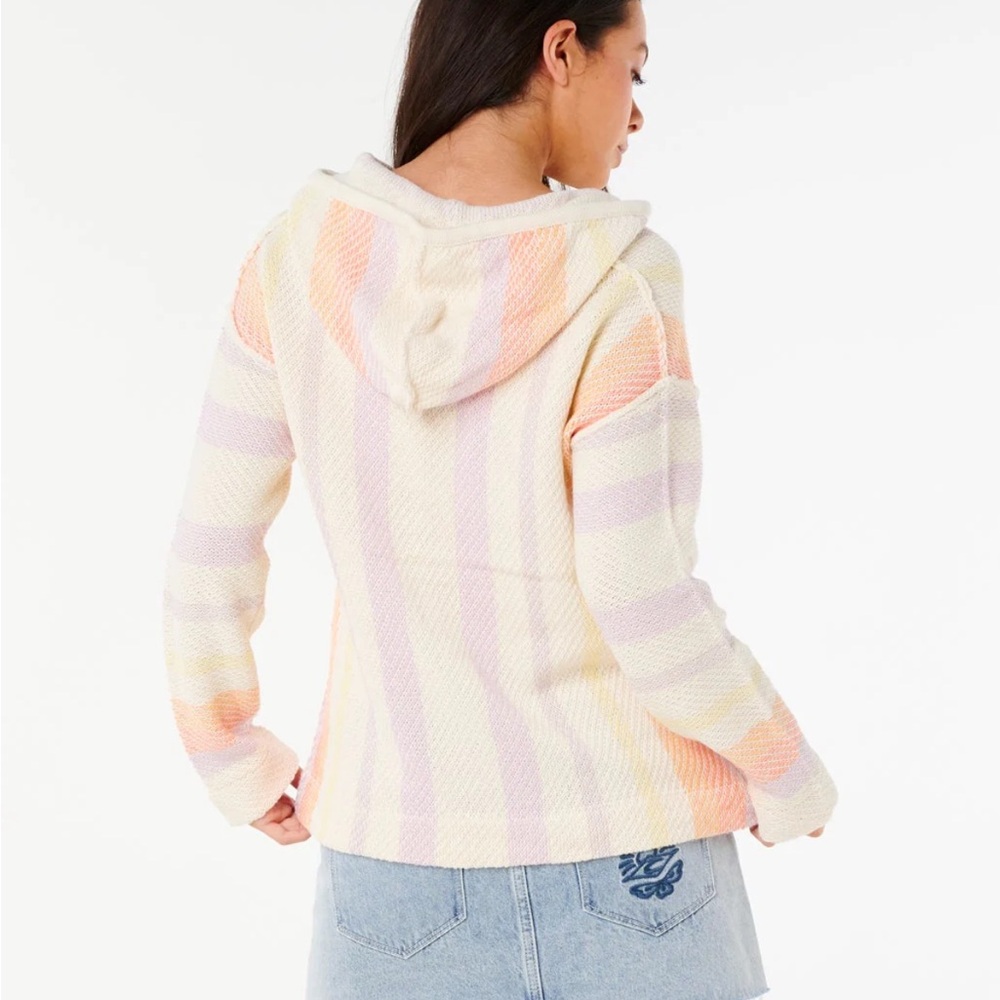RIP CURL NEON ISLES KNIT PONCHO PULLOVER BEACH WEAR SZ M - Picture 4 of 10